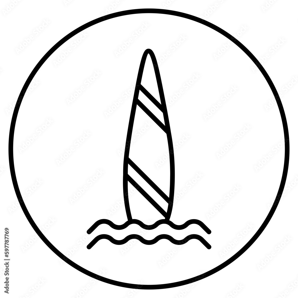 surfing board icon surfing board icon