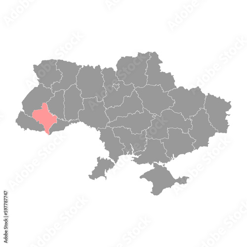 Ivano Frankivsk oblast map, province of Ukraine. Vector illustration.