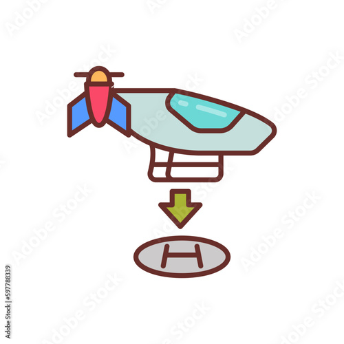 Urban Air Mobility icon in vector. Illustration