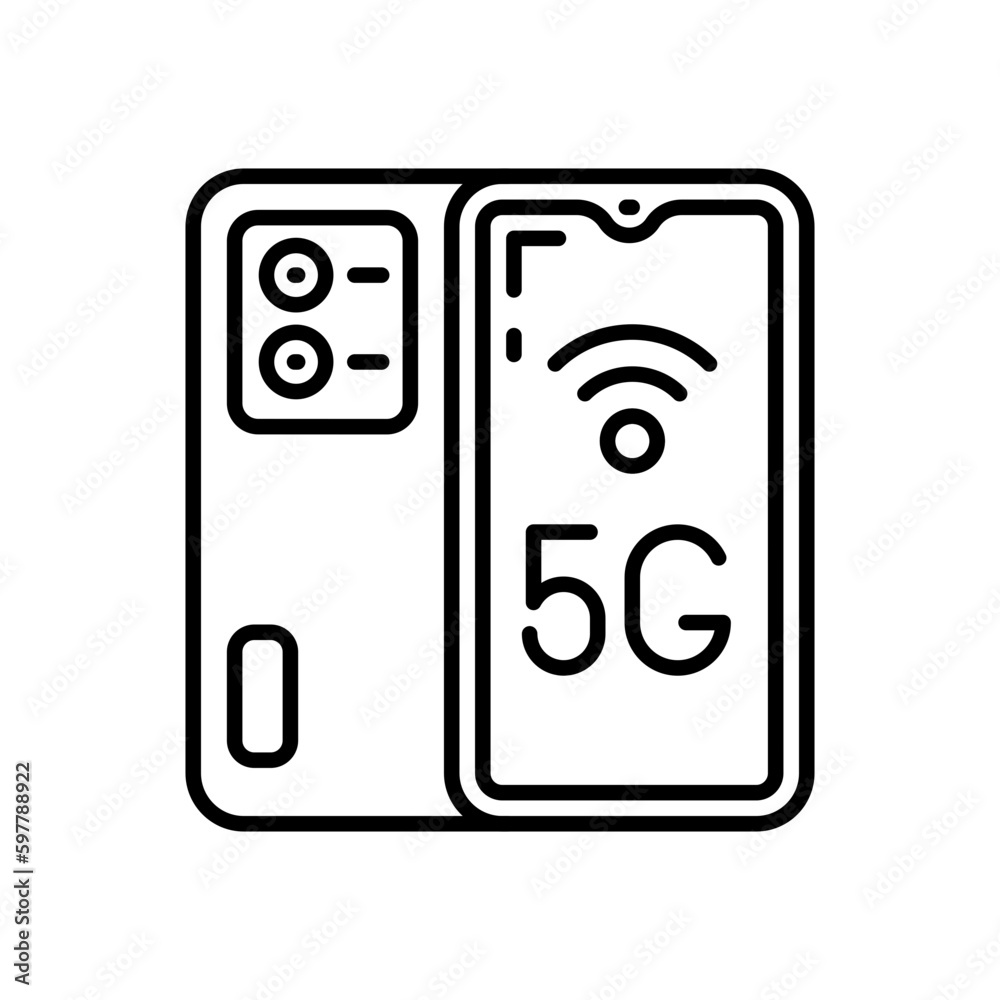 5G Smartphones icon in vector. Illustration 5G Smartphones icon in vector. Illustration