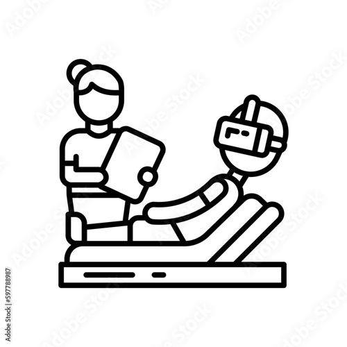 VR Therapy icon in vector. Illustration