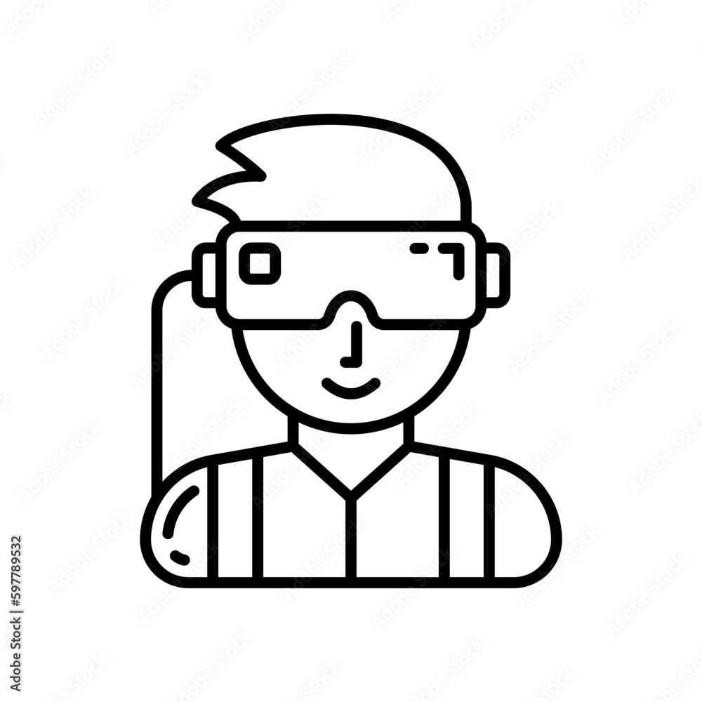 Virtual Reality icon in vector. Illustration