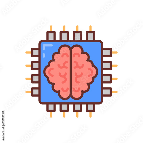 Artificial Intelligence icon in vector. Illustration
