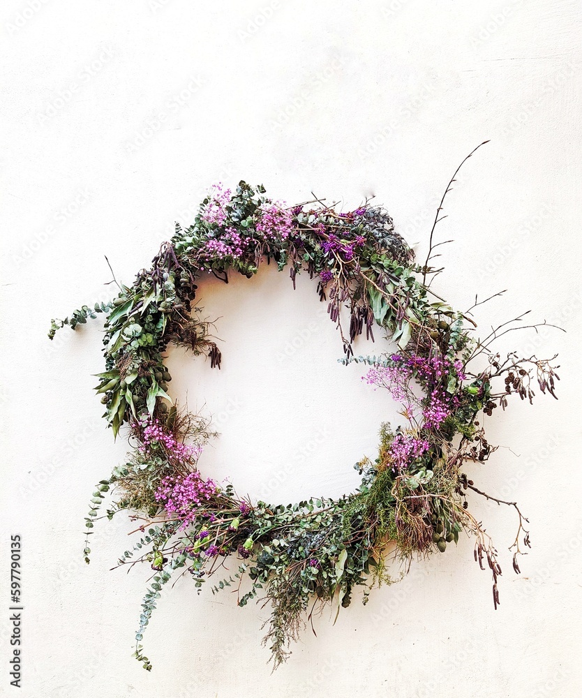 Blumenkranz für Weihnachten Blumenkranz für Weihnachten