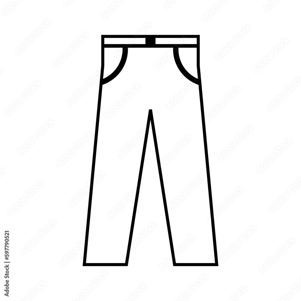 Pants icon on white. Pants icon on white.