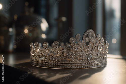 A sparkling tiara. Generative AI