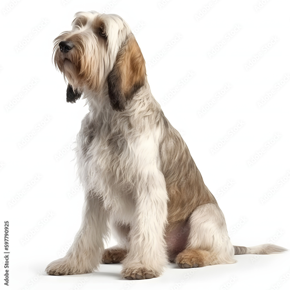 Grand Basset Griffon Venden breed dog isolated on white background Grand Basset Griffon Venden breed dog isolated on white background
