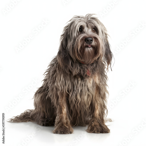 Bergamasco breed dog isolated on white background © TimeaPeter