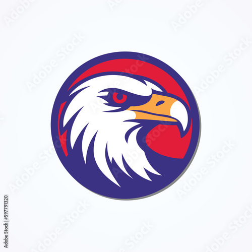Eagle head logo design vector. Eagle head logo design template.