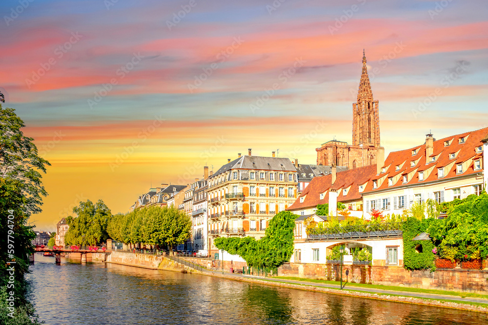 Naklejka premium Kathedrale, Strassburg, Deutschland