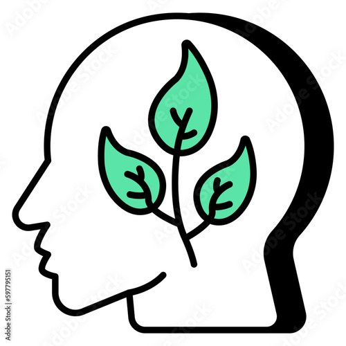 A unique design icon of eco mind