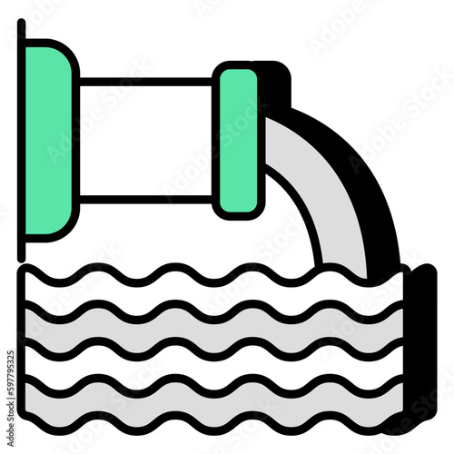 Premium download icon of wastewater