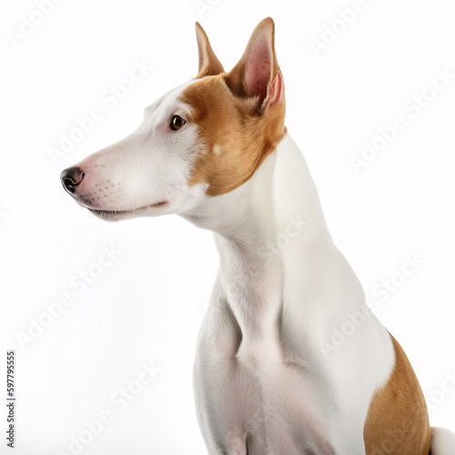 Ibizan Hound breed dog isolated on white background