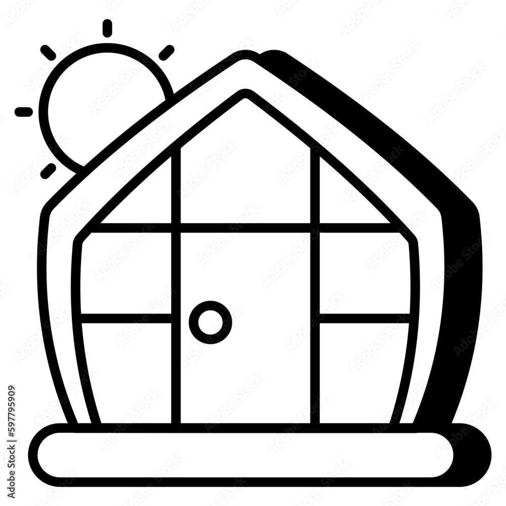 A modern vector design of eco home A modern vector design of eco home