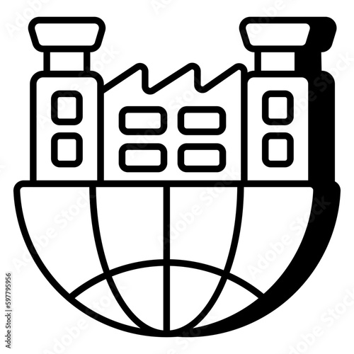 Modern design icon of urbanization