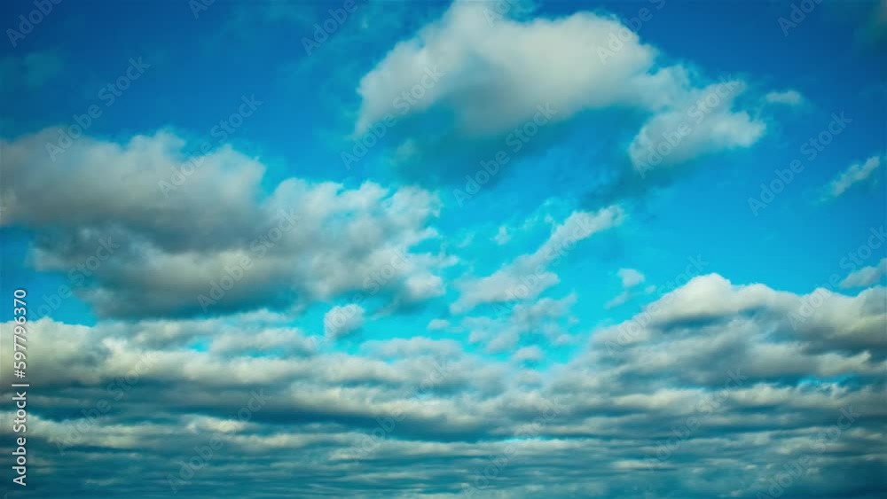 空に雲が躍動する映像 空に雲が躍動する映像