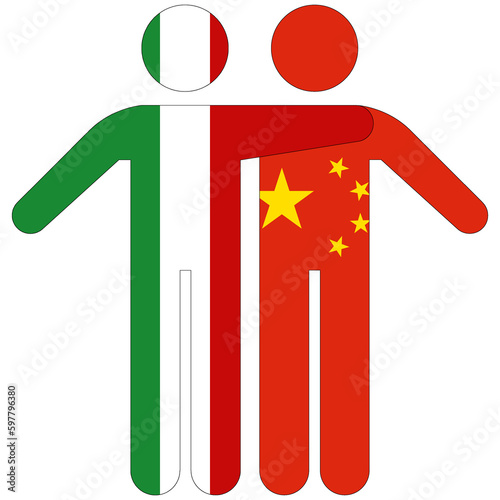 Italy - China : friendship concept