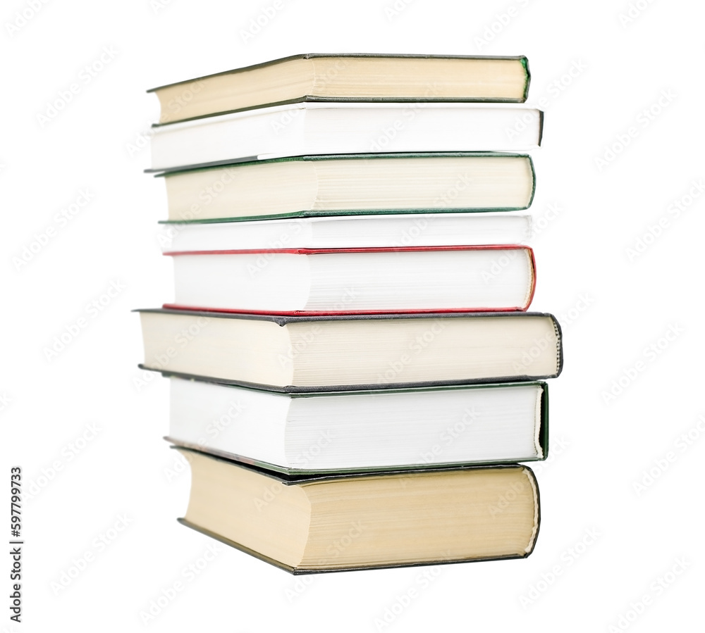 Stack of books isolated on transparent background Stack of books isolated on transparent background