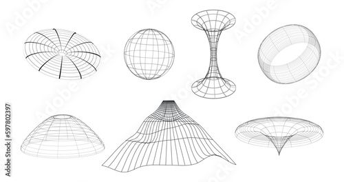 Shape y2k retro abstract aesthetic