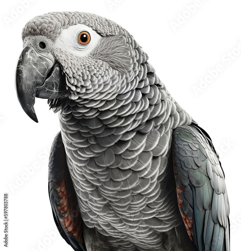 African gray parrot isolated png

