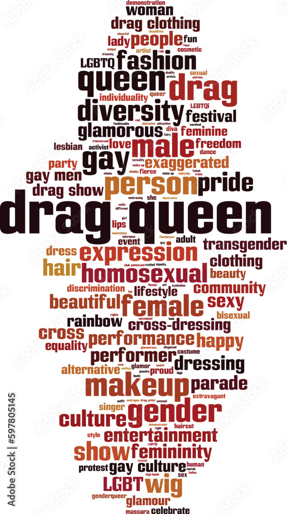 Drag queen word cloud