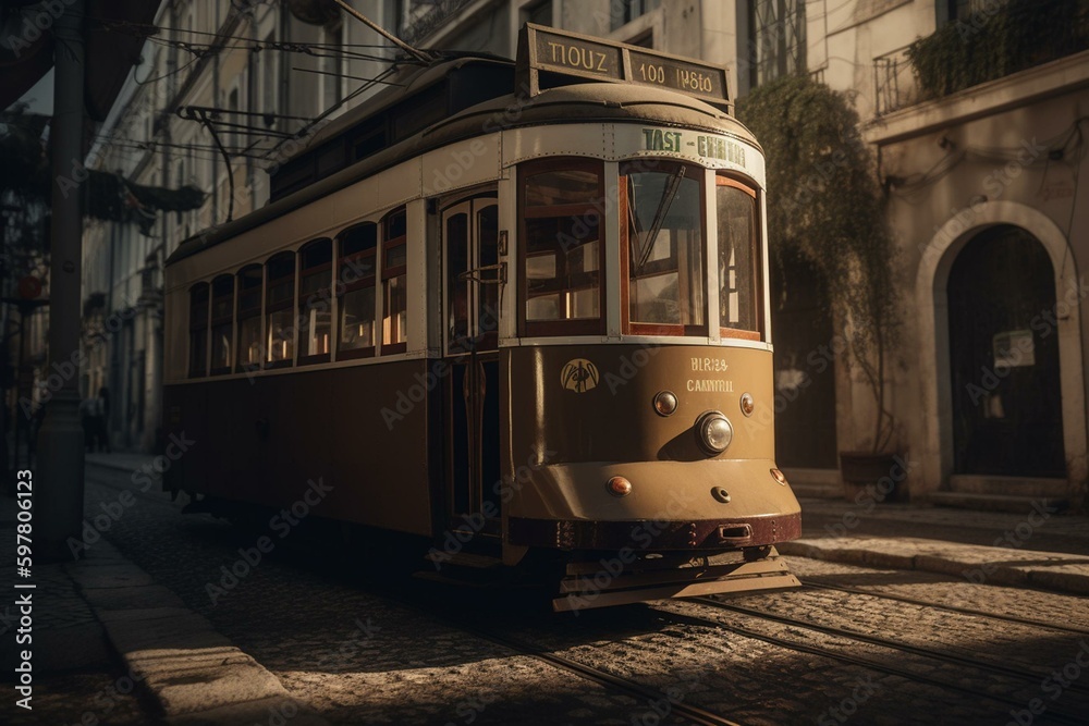 A Lisbon streetcar. Generative AI
