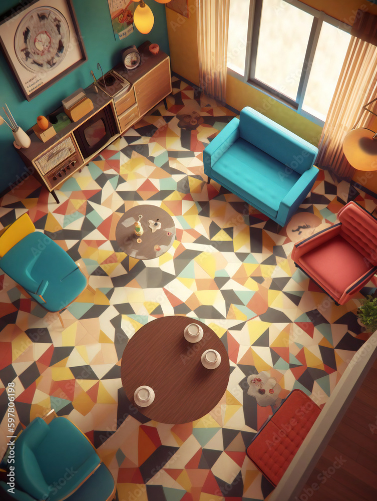 Step Back in Time: Capturing the Charm of Retro Decor. Generative AI