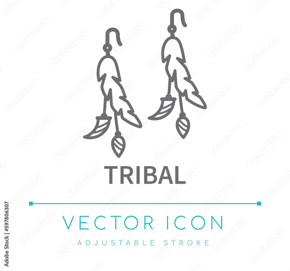 Tribal Jewelry Line Icon Tribal Jewelry Line Icon