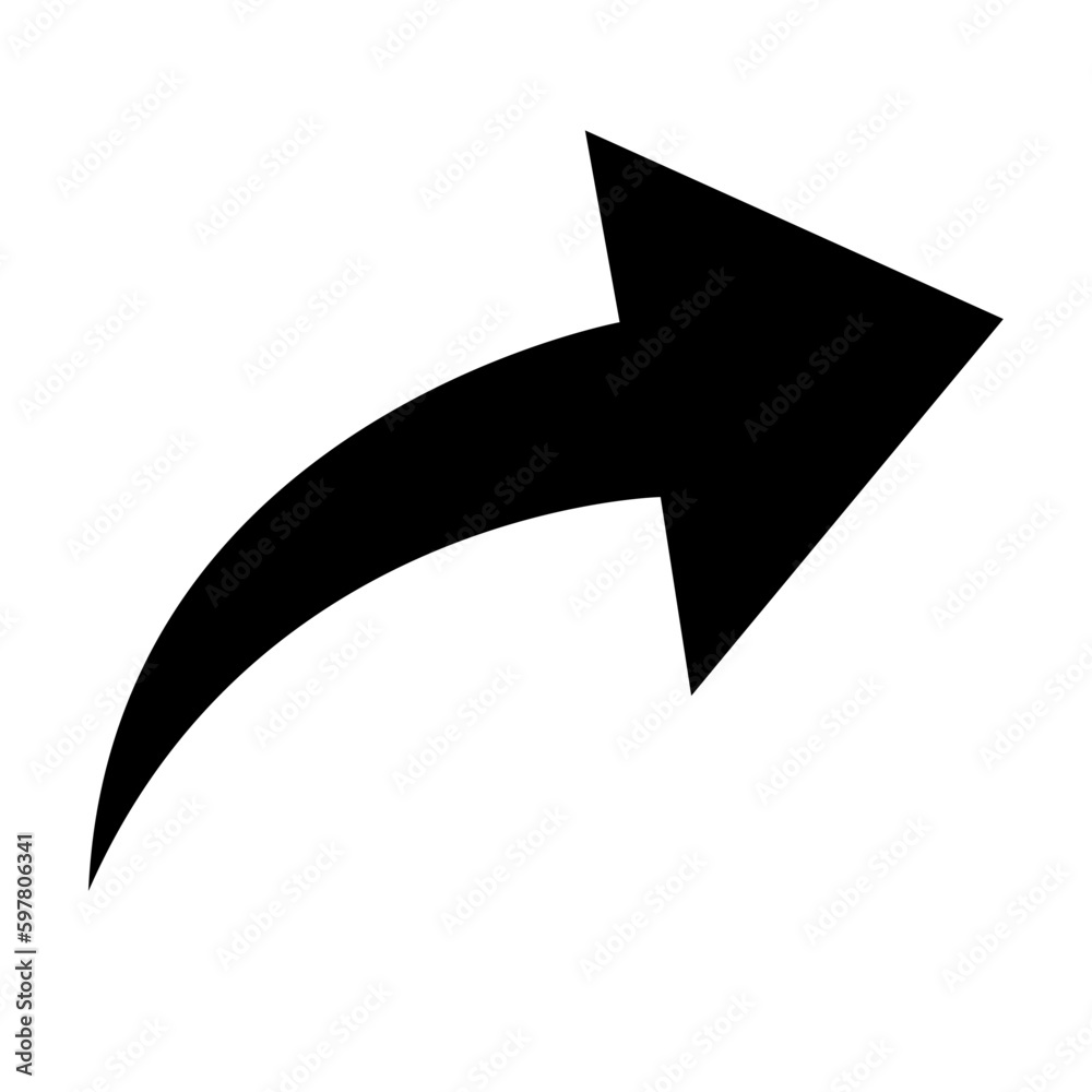 Black Arrow Icon. Share Icon.