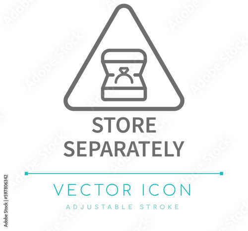 Store Separately Jewelry Line Icon