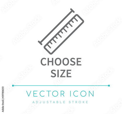 Choose Size Jewelry and Apparel Line Icon