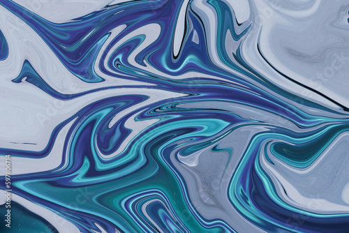 Abstract liquify, wavy lines, marble waves and waves color gradient illustration.