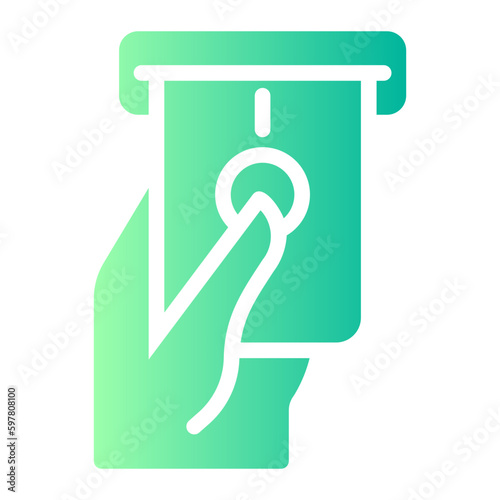 cash withdrawal gradient icon