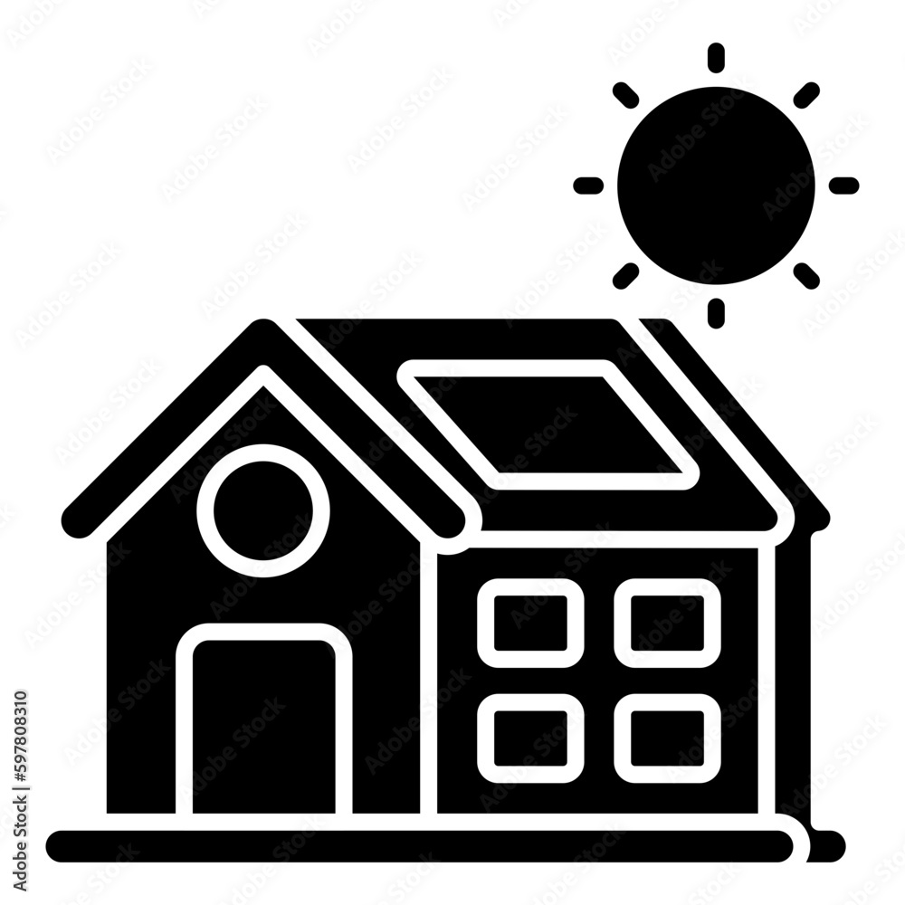 A modern vector design of eco home A modern vector design of eco home
