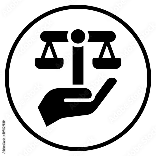 balance glyph icon