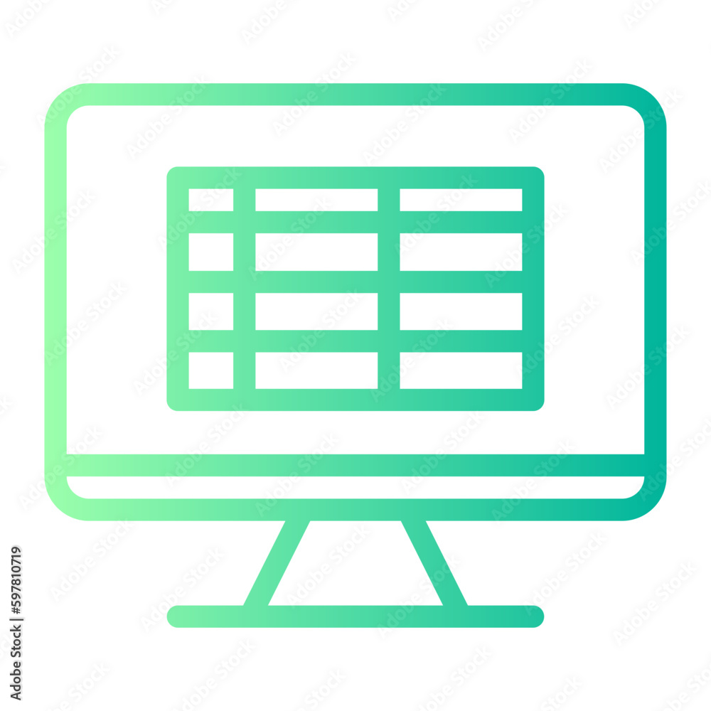 spreadsheet gradient icon