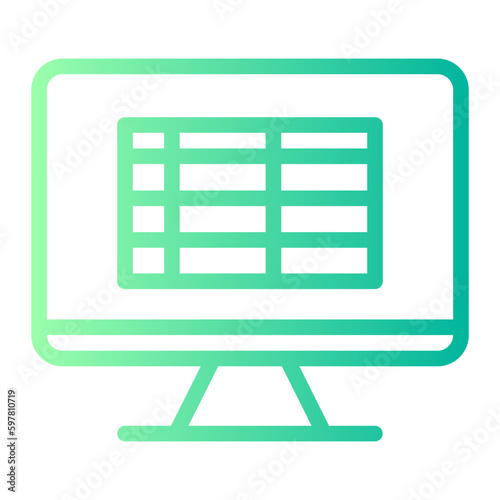 spreadsheet gradient icon