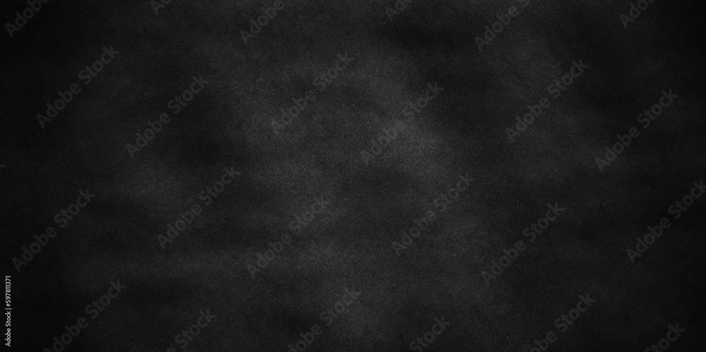 Scary black wall for backdrop texture background, Dark grunge textured black concrete wall background. Black background with texture grunge, old vintage marbled stone wall concrete grunge background.