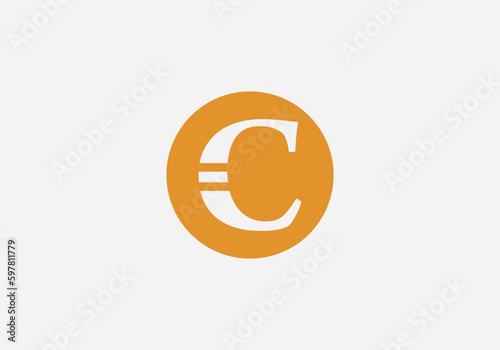 Brand circle logo design and favicon icon vector letters