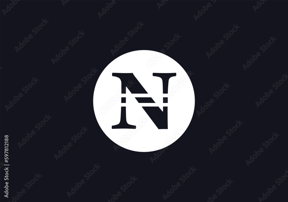 Brand circle logo design and favicon icon vector letters