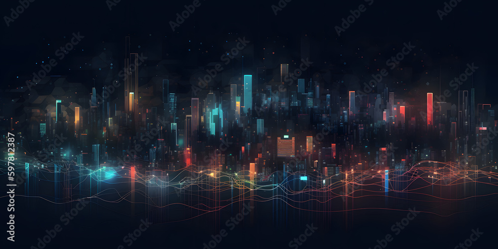 background with lights, city night, abstract