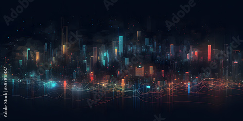 background with lights, city night, abstract