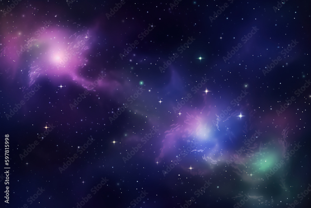 Deep space with stars.Created using Generative AI technology.