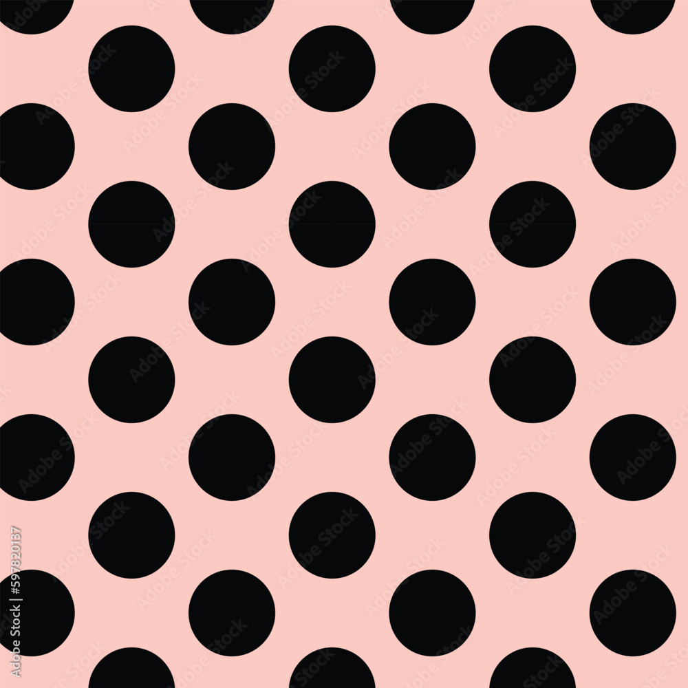 abstract seamless black big polka dot pattern art. abstract seamless black big polka dot pattern art.