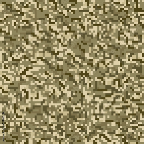 Fototapeta Naklejka Na Ścianę i Meble -  Digital pixel camouflage pattern. Military texture. Abstract army or hunting masking ornament. Vector illustration.