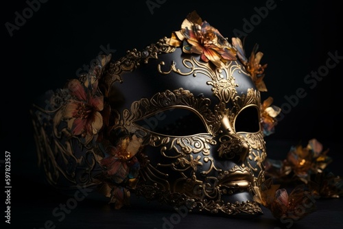 Venetian masquerade mask isolated, created using digital tools. Generative AI