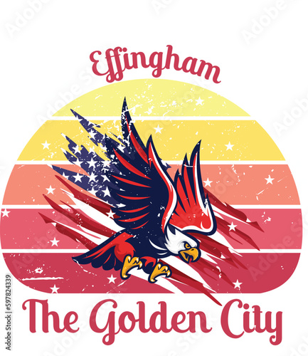 US Cities t-shirt designs vector - The Golden City
