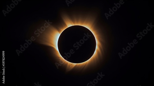 Solar eclipse of the sun in the night sky