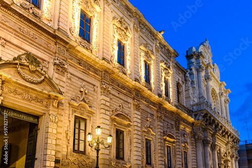Lecce, Puglia, Palazzo dei Celestini, sede della Provincia, centro storico photo