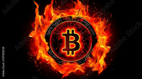 Bitcoin money on fire